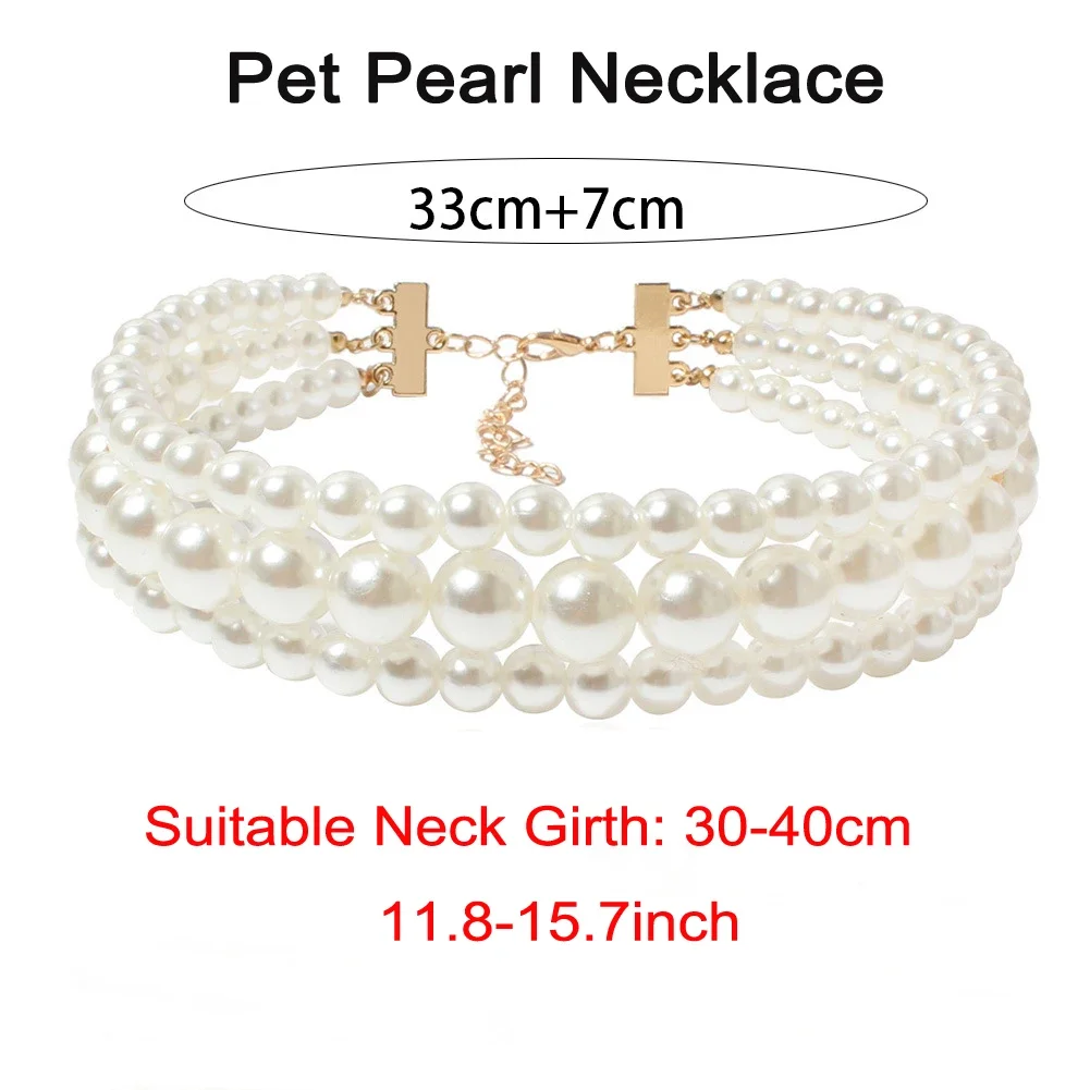 Fancy Personality Choker Necklace for Dogs Luxury Wedding Dog Collar Jewelry for Small Dogs York Clothes Costume Pet Accessories