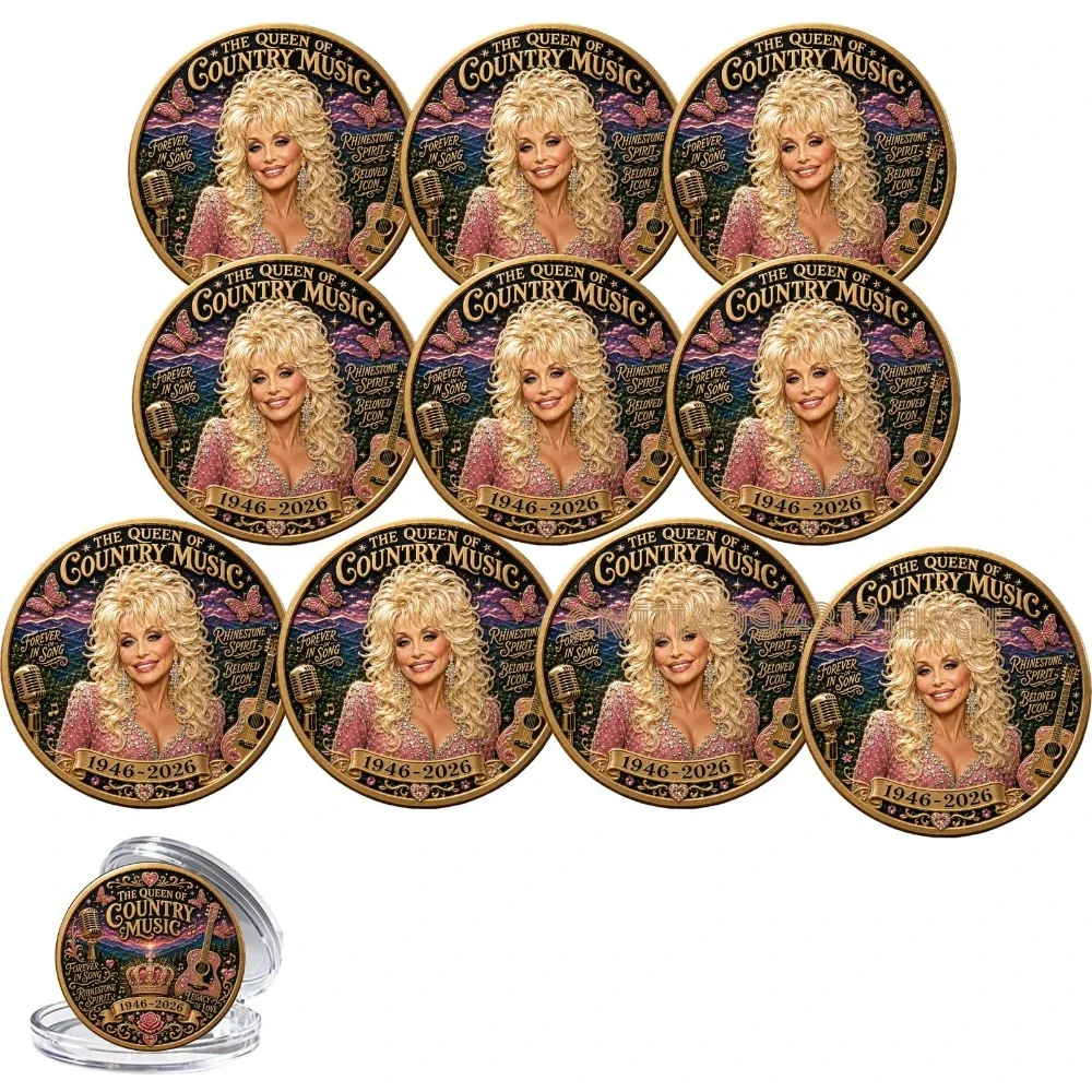 NEW Dolly Memorial Coin 1946-2026, Queen of Country Music Memorial Commemorative Coin, Double-Sided Collectible Keepsake
