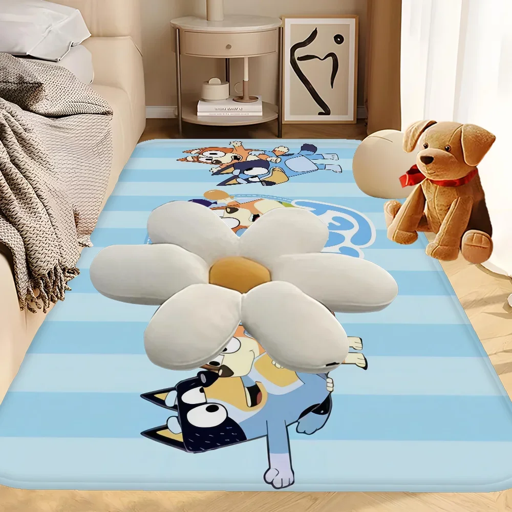 Cartoon B-Blueys Room Mats Anti-slip Absorb Water Long Strip Cushion Bedroon Mat Household Carpets