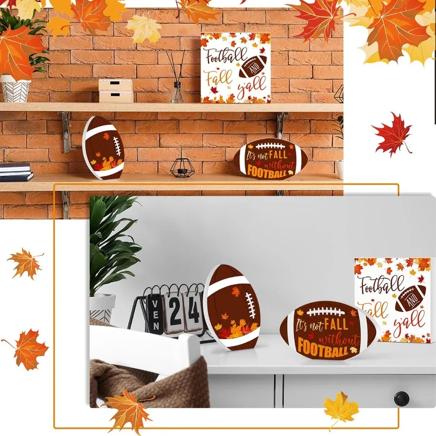 3 قطعة ديكور طاولة كرة القدم الخريف صينية متدرجة ديكور قطع مركزية للطاولات المزرعة الشكر زخارف القيقب البرتقالي لـ #5