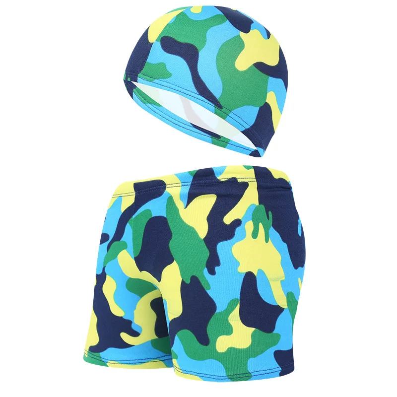 2022 NEW Boys Swimming Trunks 1-7Years Children\'s Swimwear Kids Swimsuit Dinasour Boys Swimwear Trunks with Hat-YK4805