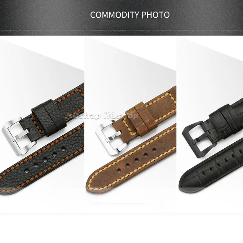 316L Stainless Steel Buckle 20mm 22mm 24mm 26mm for Panerai PAM Matte Polished Pin Clasp Metal Silver Black Button Accessories