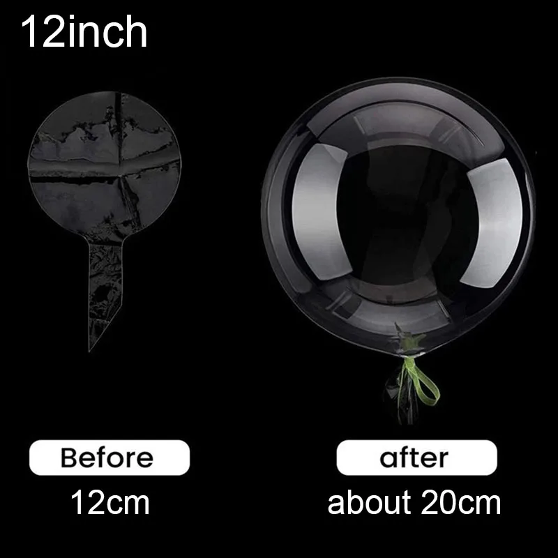 10 Stück 10/12/18/20/24/36 Zoll Transparente Bobo-Ballons Klare Bubble-Ballons für Hochzeit Geburtstagsfeier Dekoration Helium-Ballon – Detail 13