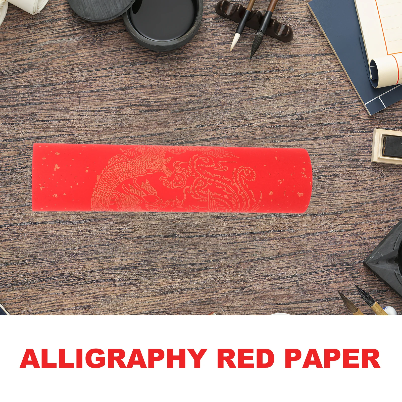 Kalligraphie-Charakterpapier, rotes Papier für chinesisches Neujahr, langlebiges Material, glatte Oberfläche, leicht zu tragen, festlich dekorativ
