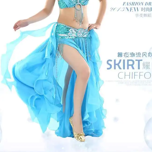 

Daily Special Price Belly Dance Skirt Indian Dance Skirt New Special Price Chiffon Curly Leaf Ear Skirt