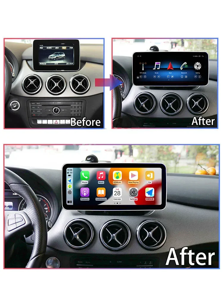 GPS Navi 8G+128G 8core MTK7862 Android 13 For Mercedes Benz B Class W245 W246 Auto Video Car Multimedia Player Stereo Carplay 4G