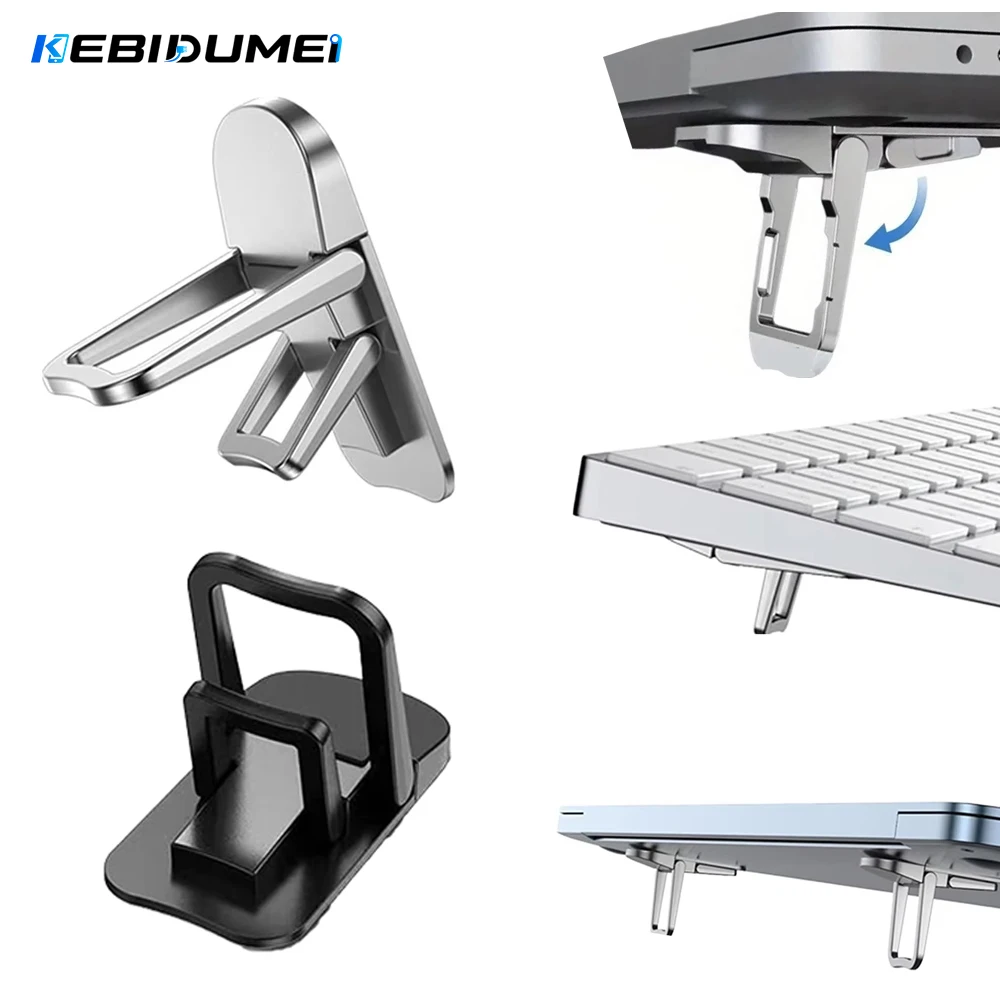 KEBIDUMEI Mini Foldable Laptop Stand Nvisible Portable Bracket Adjustable Riser Cooling Holder Keyboard Stand For Macbook Laptop