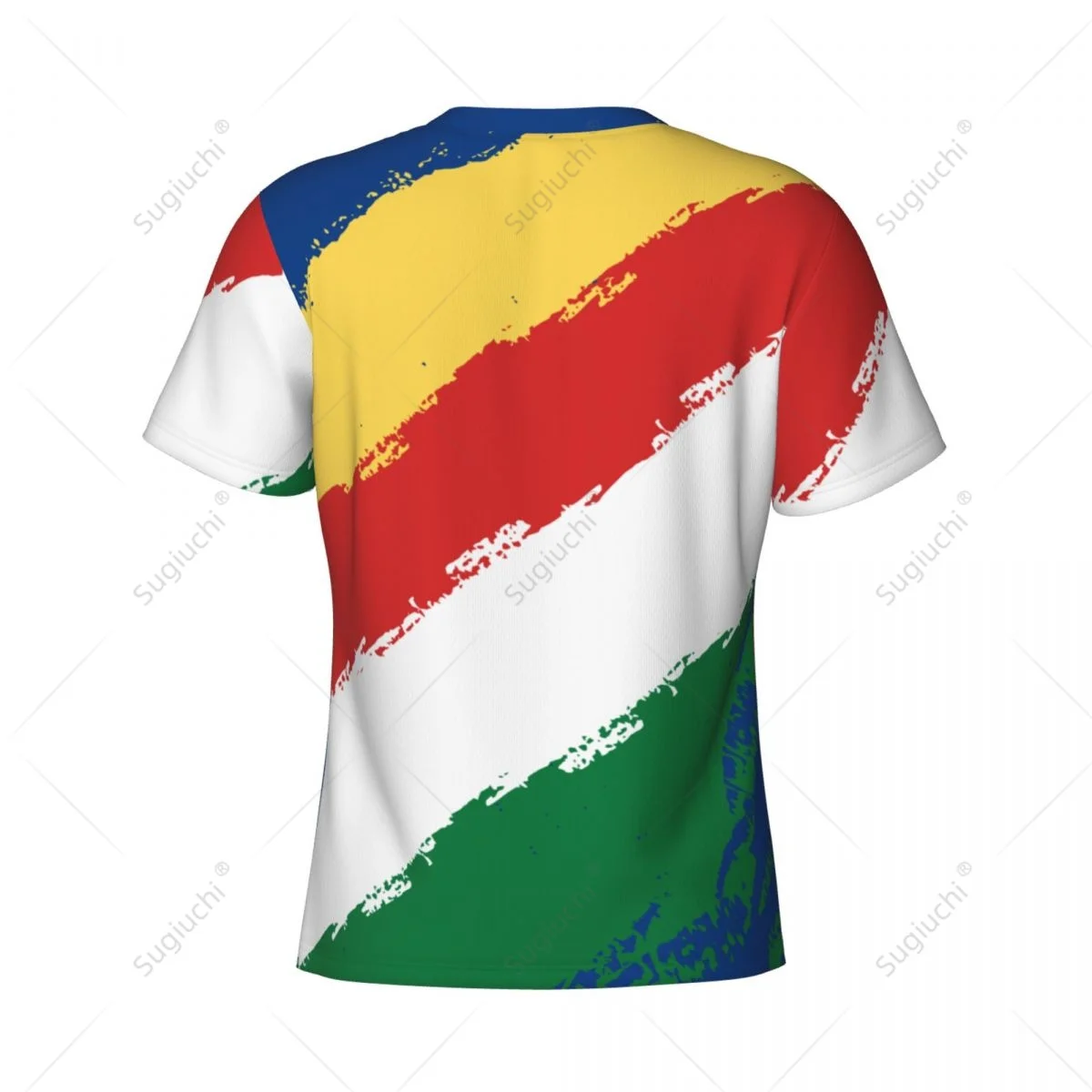 Custom Name Nunber Seychelles Flag Color Men Tight Sports T-shirt Women Tees jersey For Soccer Football Fans