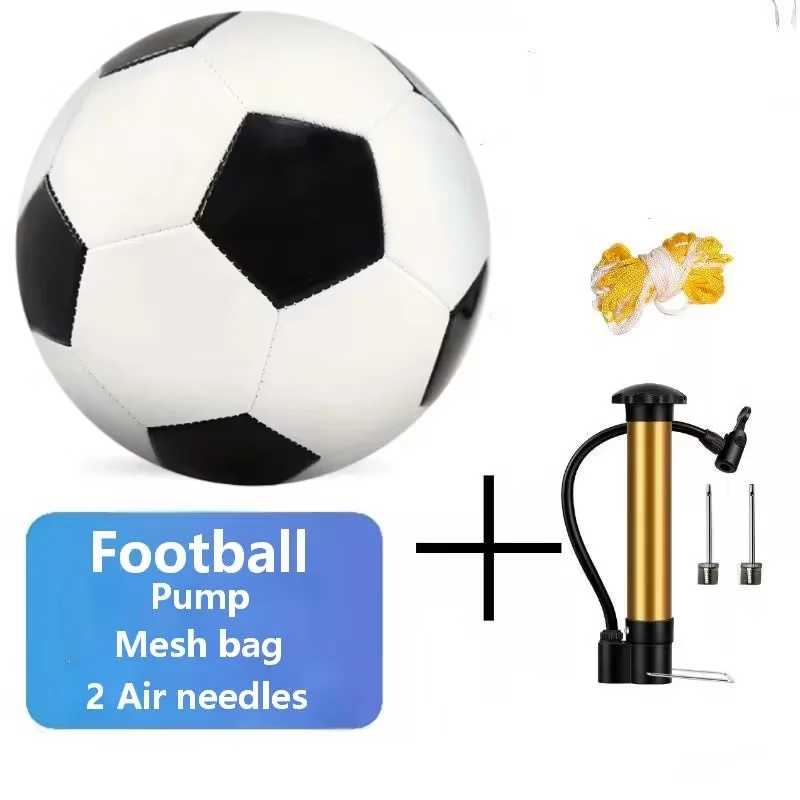 1 Set Includes (1 Size 5 Soccer Ball + 1 Pump + 1 Net Bag + 2 Ball Needles), Durable Official Size 5 Soccer Ball for Adults - Explosion-Proof, Perfect for Training and Outdoor Games, Diameter 21.5cm, High-Quality Soccer Ball Essential for Training and Outdoor Competitions, Wear-Resistant and Kick-Resistant, Won'T Hurt Your Feet, Same Model Used by Clubs