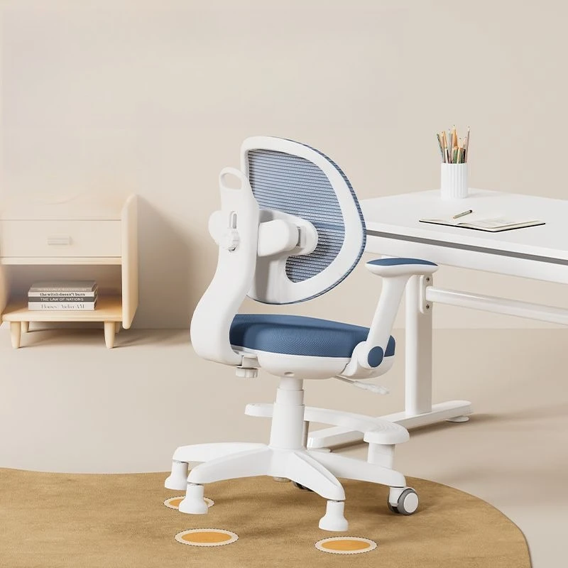 Kids Ergonomic Study Chair  Adjustable Height Posture Correction Chair Home Office Seating with Back Support Writing Chairs