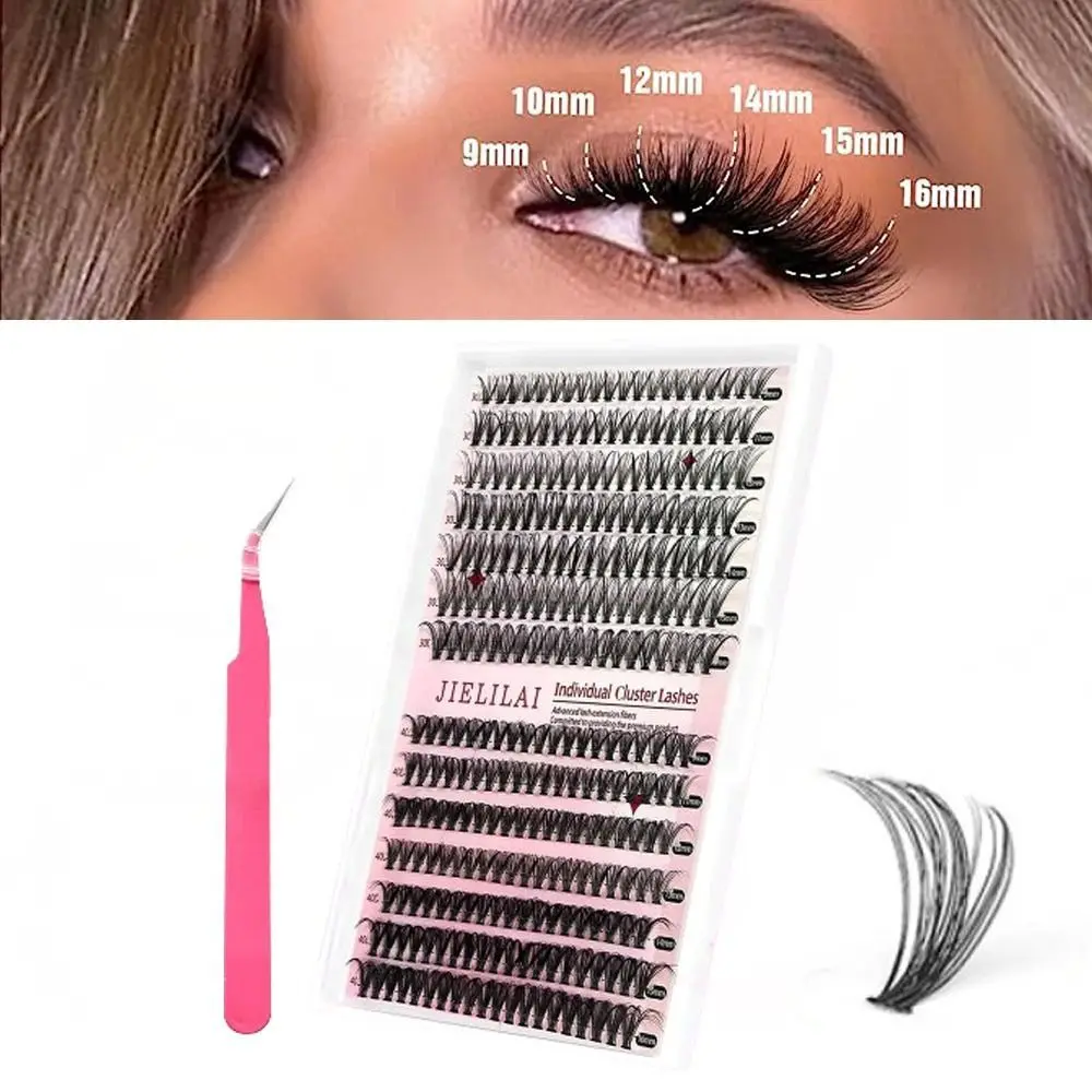 Individual Lashes 30D/40D Clusters Lashes Natural Soft Segmented Eyelashes Bundles D Curl DIY False Eyelashes Makeup Tool