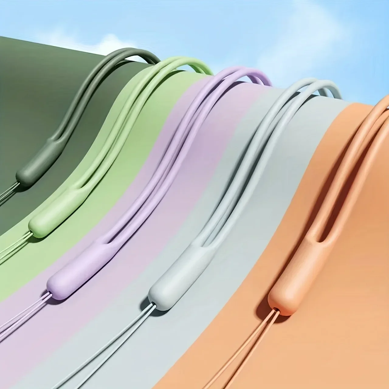 ใหม่สายรัดข้อมือเชือกเส้นเล็กซิลิโคน Charms สําหรับโทรศัพท์มือถือกล้องคีย์สายไฟน่ารัก Lanyard พวงกุญแจ Keycord แขวนเชือก