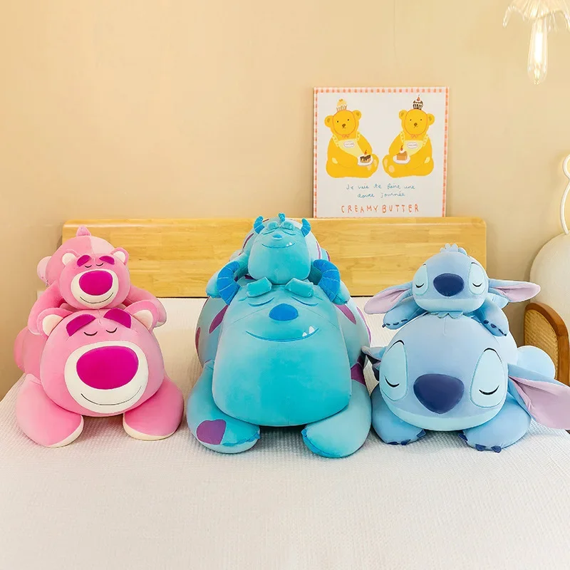 

New Disney Kawaii Lilo&stitch Lots-o-huggin Bear Sullivan Plush Toys Stuffed Doll Soft Pillow Cartoon Sofa Room Decoration Gifts