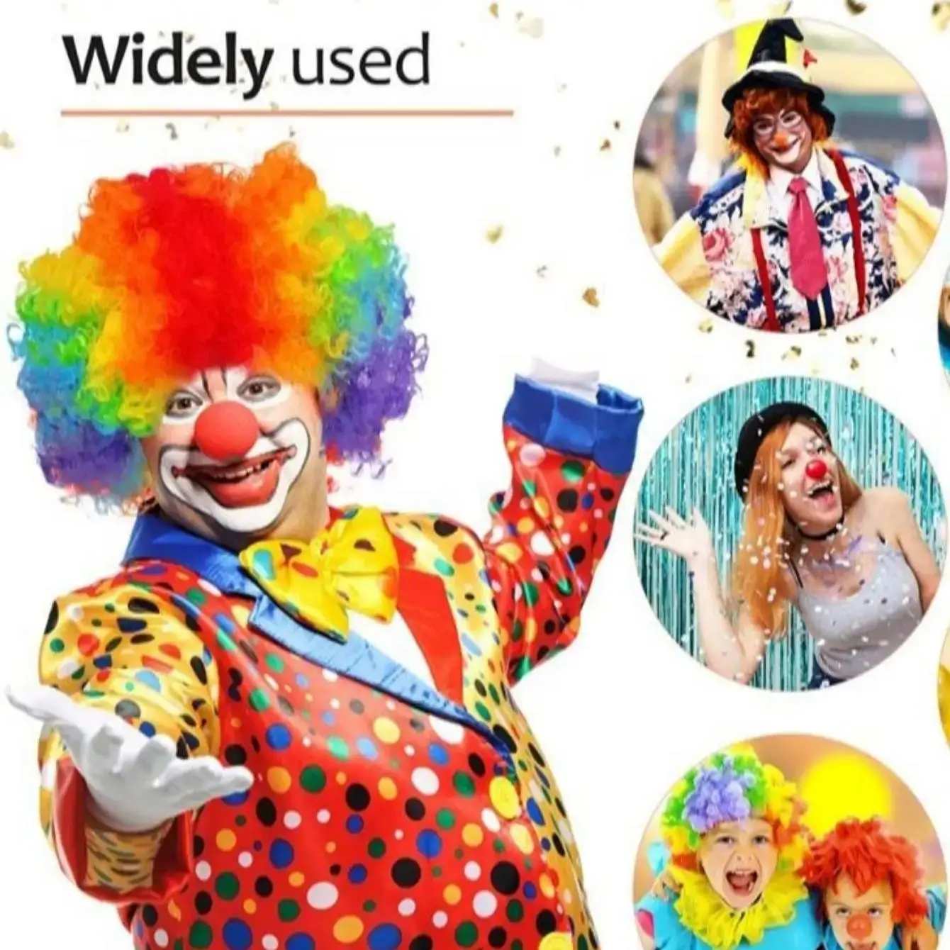 Multi-Color Afro Bubble Synthetic Wig - Multiple Colors Available, Fluffy & Exaggerated, Must-Have Funny Essential for Parties