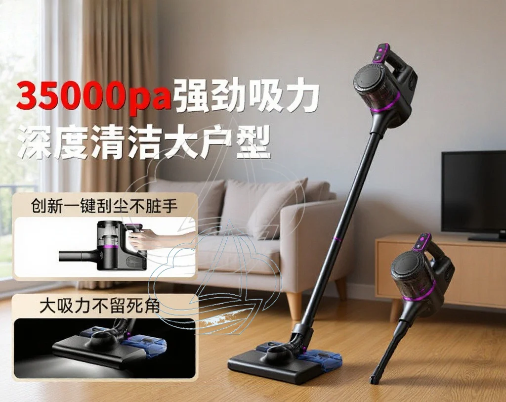 Wireless Handheld Vacuum Mop 2 In 1 Powerful Suction Portable Cleaner For Car Desktop Household Use