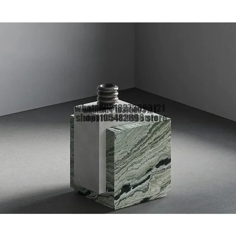 Italian minimalist light luxury natural marble edge few modern simple living room small apartment designer creative corner few