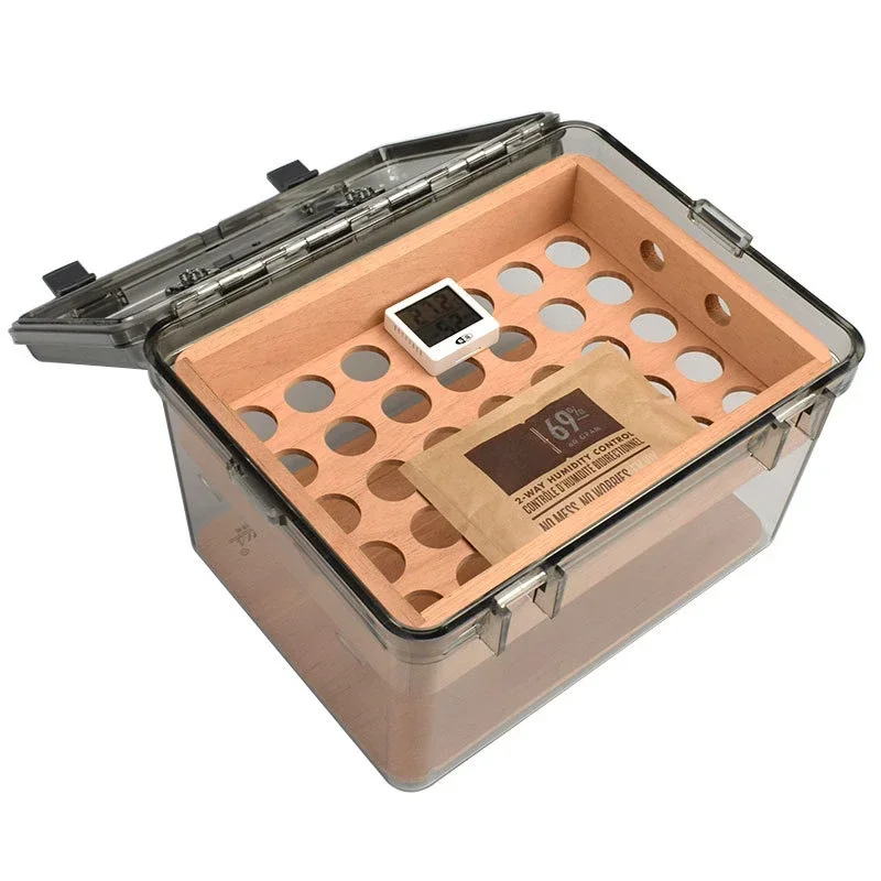 

Акриловая печать, хьюмидор для сигар, креативный чехол для сигар из испанского кедра, большая емкость, влагостойкий