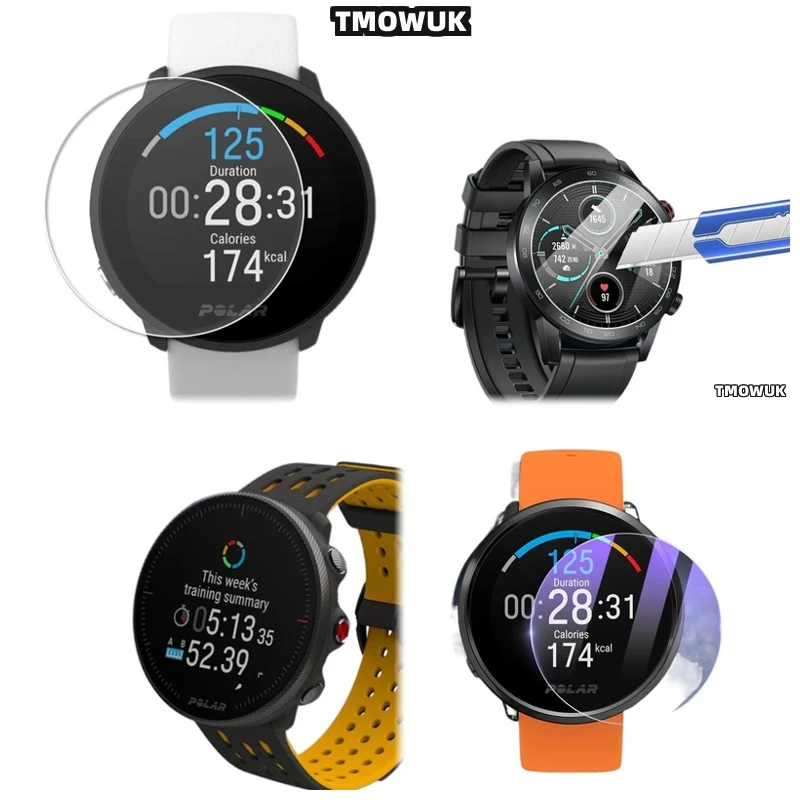

For Polar Vantage V V2 M M2 M3 Ignite 2 Pacer Pro Grit X Pro Unite Polar M200 Watch Tempered Glass Screen HD Protector.