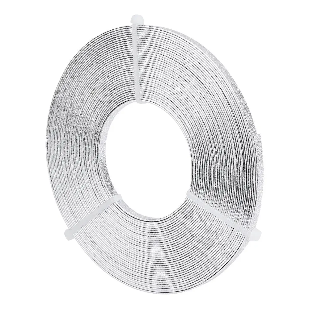 Aluminum Flat Wire 5mm Wide Silver Craft Metal Wire Artistic Wire Soft Bendable Wire for Jewelry Craft Beading Making 10m/Roll