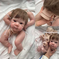 18inch Reborn Doll Kit Bettie Unfinished Painted DIY Parts Lifelike 3D Skin Painted Visible Veins Kit Molde Bebê Reborn