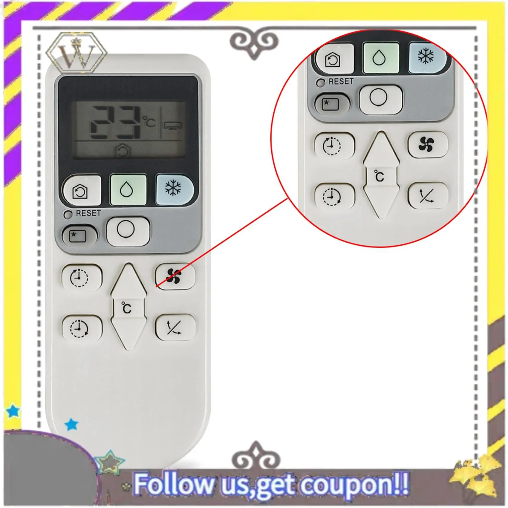 AU33-2X Air Conditioning Remote Control Replacement Direct For Hitachi RAS-S18CAK X18CBK E18CYK 26/36BCY
