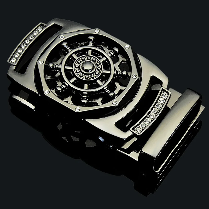 Men's Automatic Buckle Alloy Diamond Embedded Anti-wear Belt Buckle Accessories Youth Student 35 Pants Head Partitions