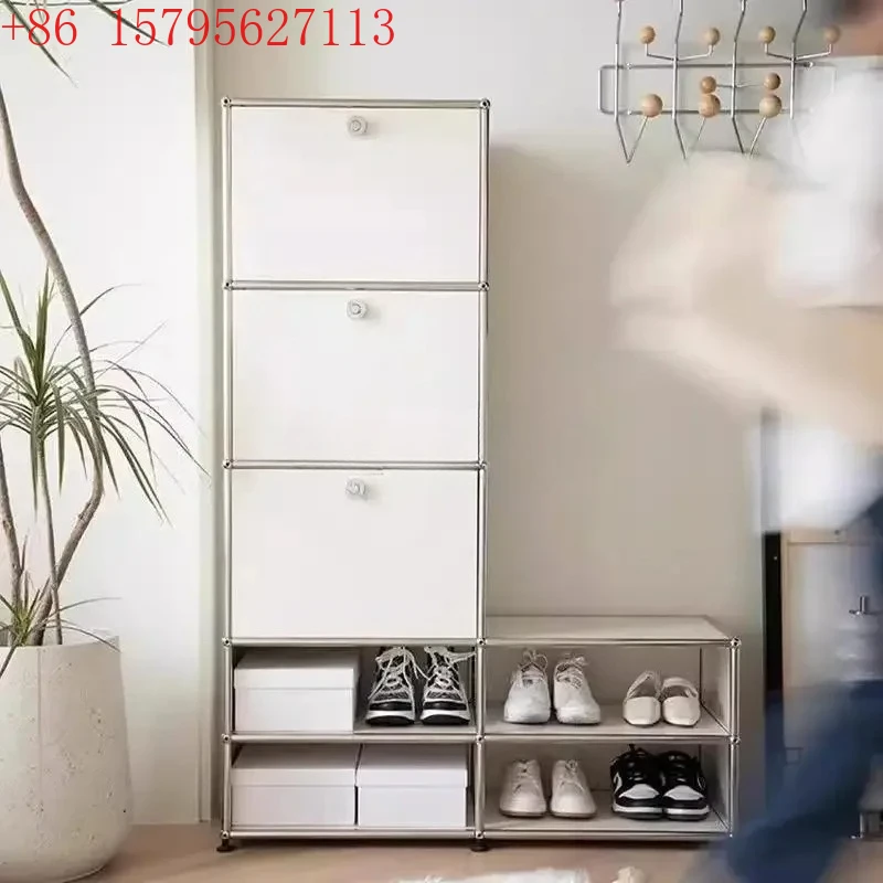 

Nordic USM module combination, integrated household shoe changing stool, modern and simple door storage cabinet CQY