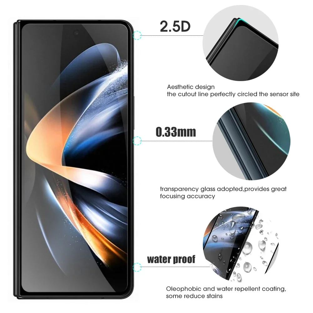 6 IN 1 Screen Protector For Galaxy Z Fold 6 5 5G Inner TPU Film Outer & Camera Tempered Glass For Samsung Z Fold5 Fold6 ZFOLD6