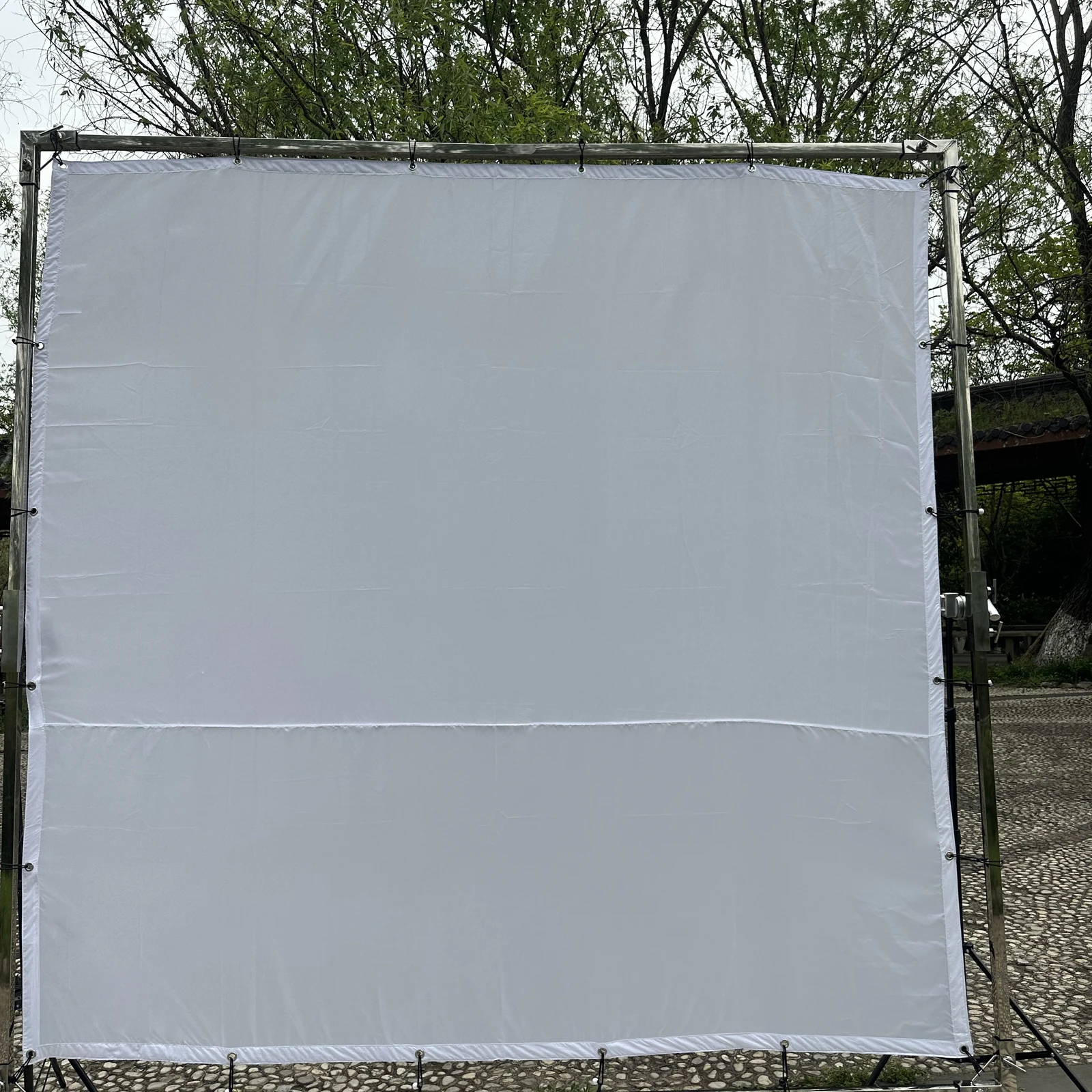 

4 шт. 6x6 м (20x20 футов) белые шелковые тканевые панели для рассеивания света, фоновые полотна для фотосъемки