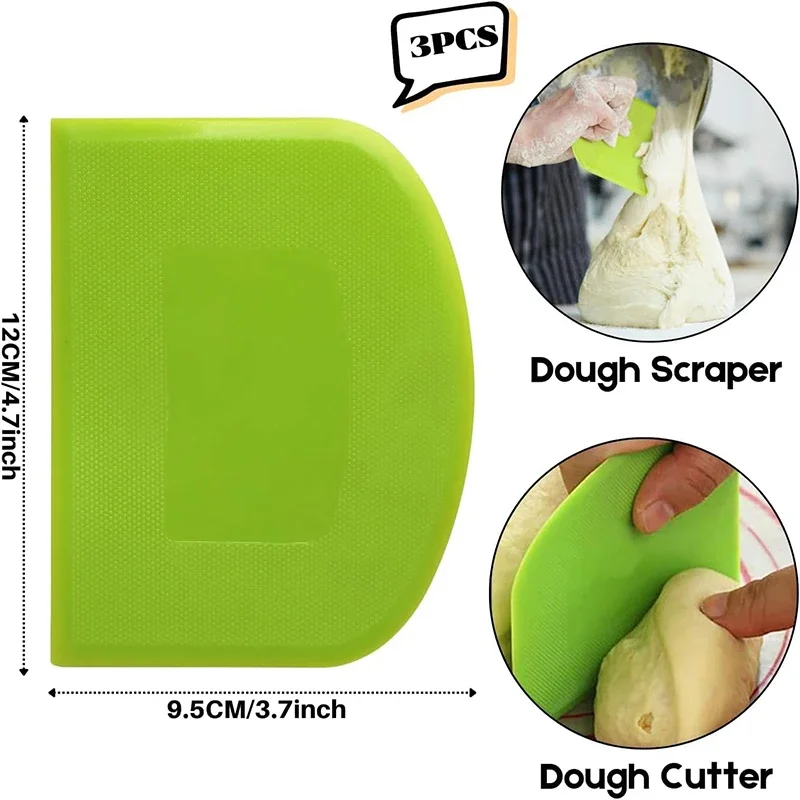 

Plastic Dough Weight Cutter Multi-Purpose Scraper Kitchen Utensil for Cake Butter Pastry Bread Pizza Fondant Bakery Kitchen tool