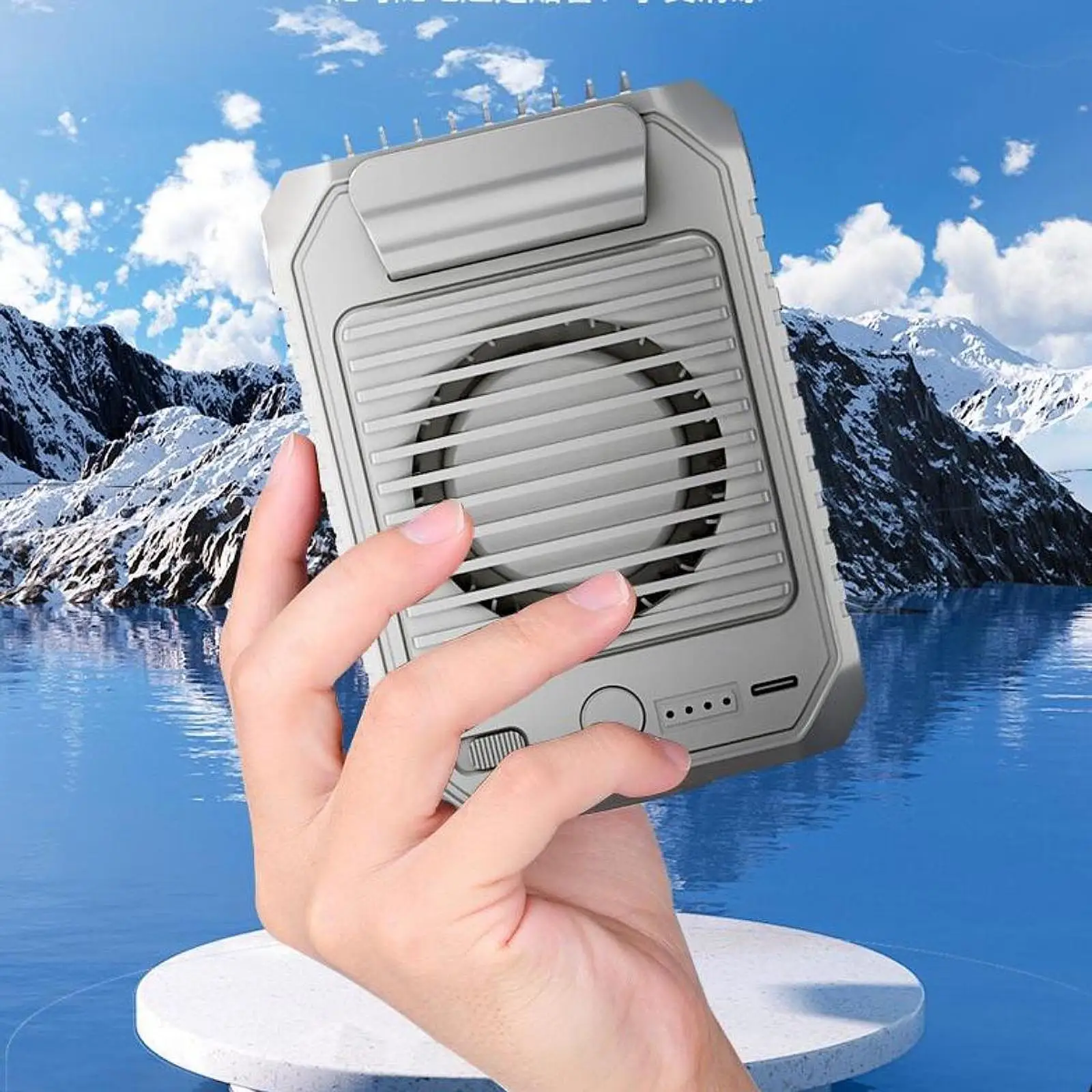 허리 선풍기 개인 선풍기 조용한 선물, 작은 냉각 선풍기, 침실 홈 라이딩