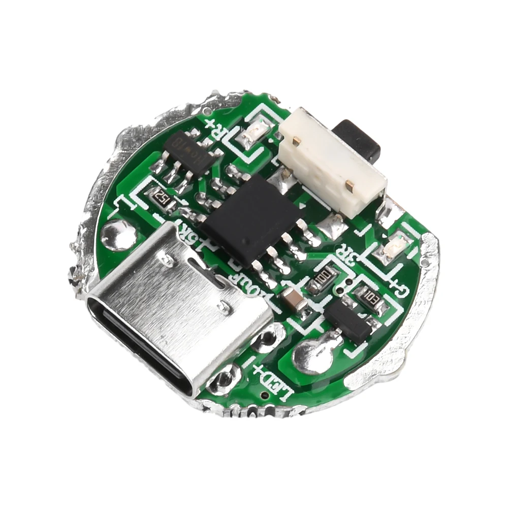 Two-speed Driver Board Flashlight Driver Accessories Circuit Board  Switch Charging Integrated Board for 10 Watt Beads For 18650