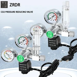 Aquarium DIYCO2 regulator Solenoid Bubble Counter CO2 control system reaction waterproof fish tank CO2 Pressure reducing valve