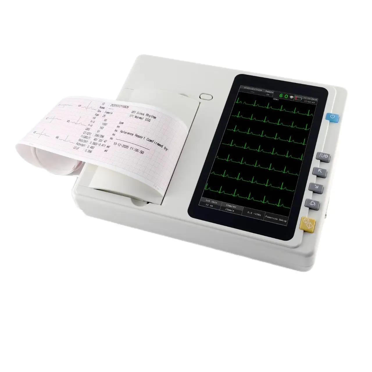 

JZ-TEC301 Portable Electronic Handheld ECG Machine 12 Lead 3 Channel Veterinary Monitoring Device for Heart Machine