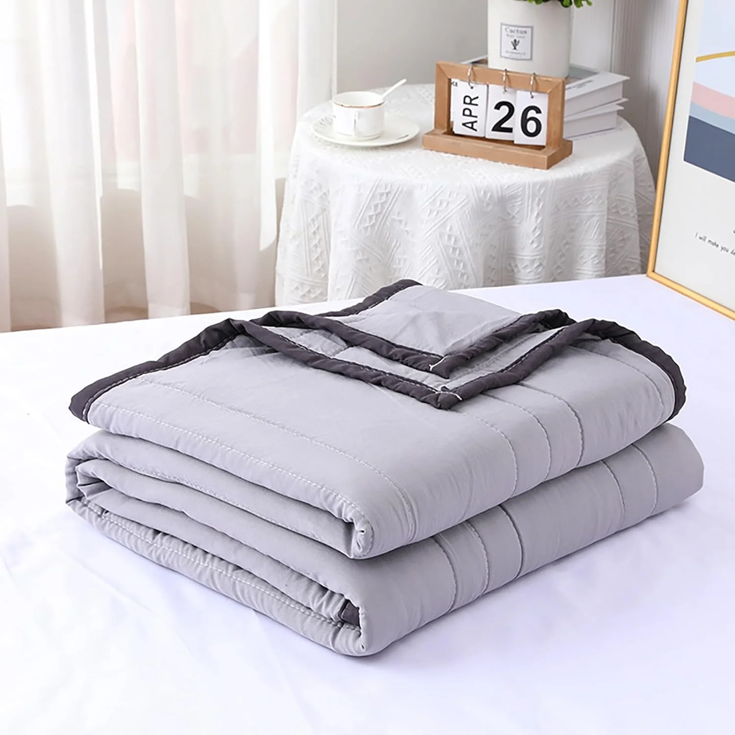 

Cooling Blanket,Cooler Comforter Summer Cooling for Hot Sleepers and Night Sweats, All-Season Breathable Soft Lightweight Cold