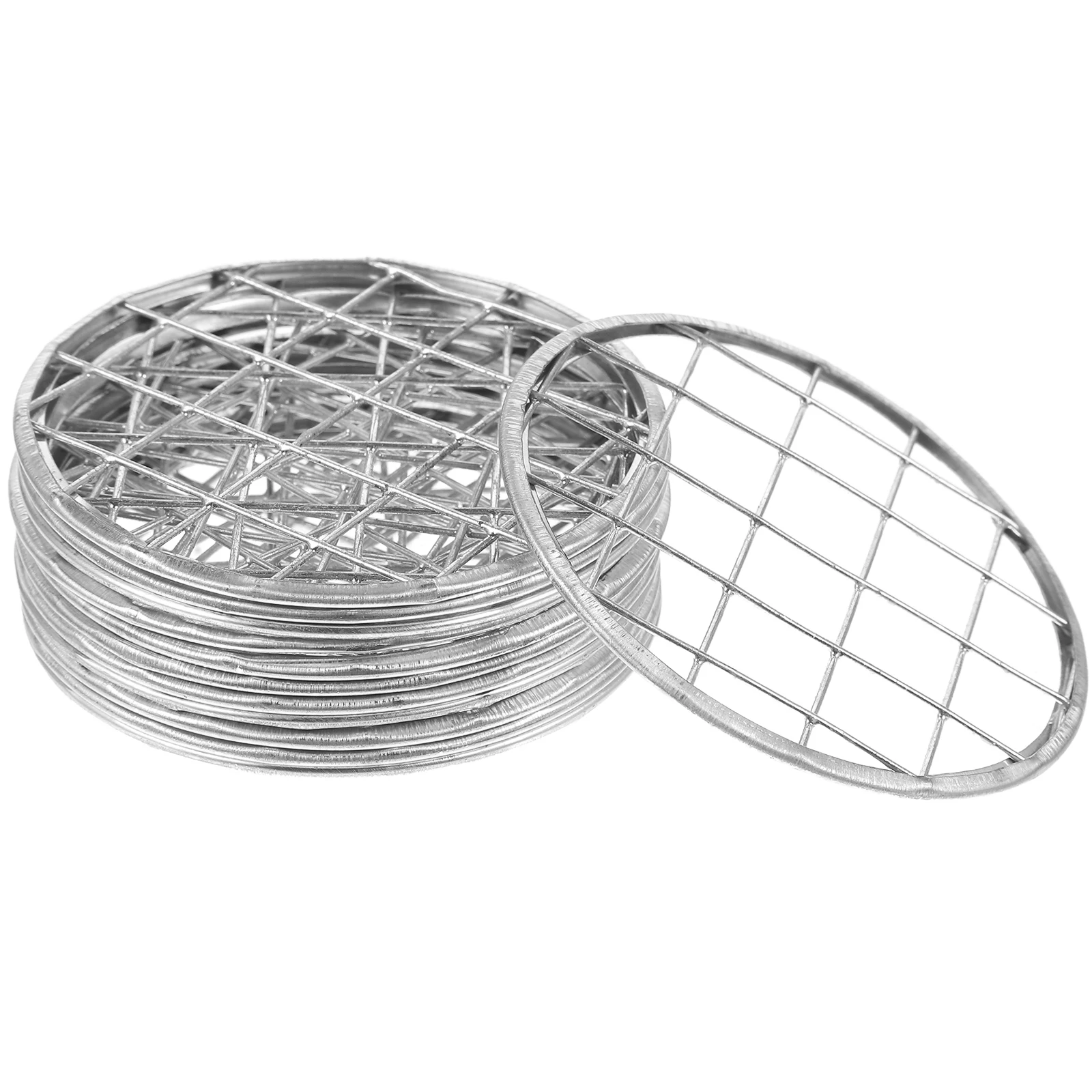 

12pcs Pen Holder Grid Covers Metal Flower Arrangement Supplies Reusable Floral Grid Vase Accessories Easy Clean Home Decor Mason