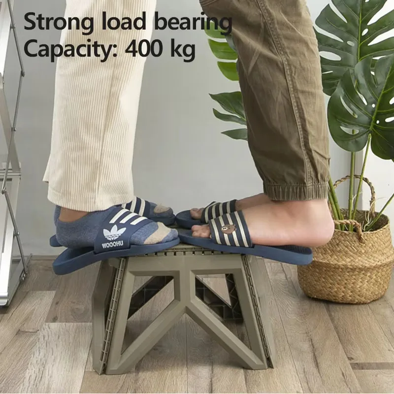 Portable Plastic Low Stool Thickened Folding Stool Outdoor Fishing Camping Chair Household Children's Stools Outdoor Furniture image 3
