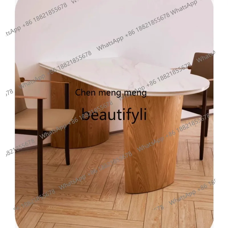 

2003 Modern Minimalist Rock Plate Peninsula Island Table Dining Table Small Apartment Light Luxury Home Wall-mounted Workbench