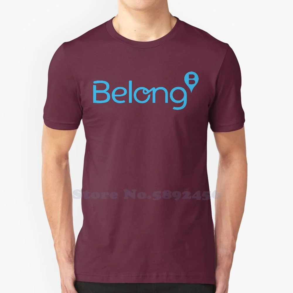 Belong Casual Streetwear Print Logo T-shirt Graphic 100% Cotton Tee