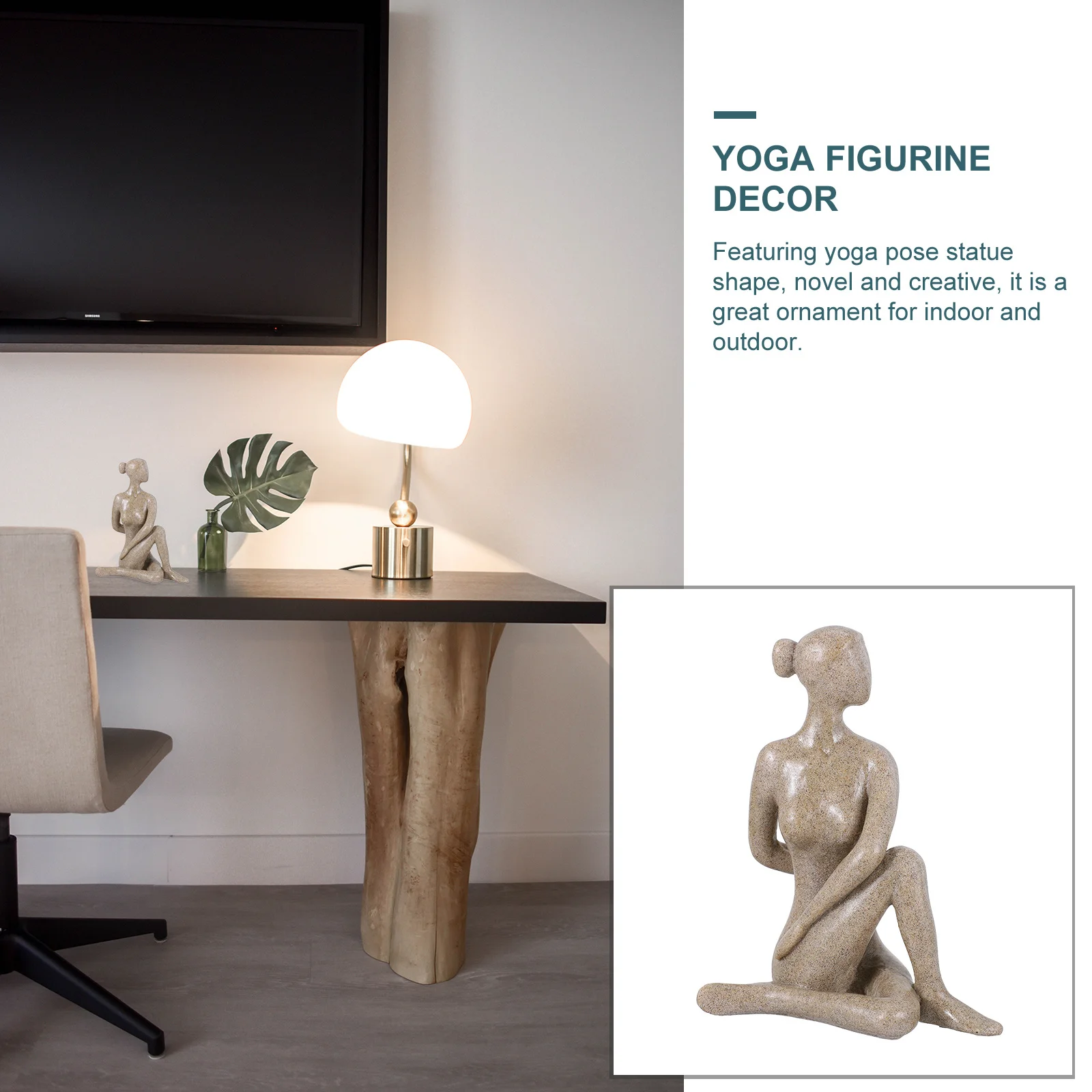 

Yoga Figure Ornament Statue Decor Room Figurine Elegant Sculpture Home Nordic
