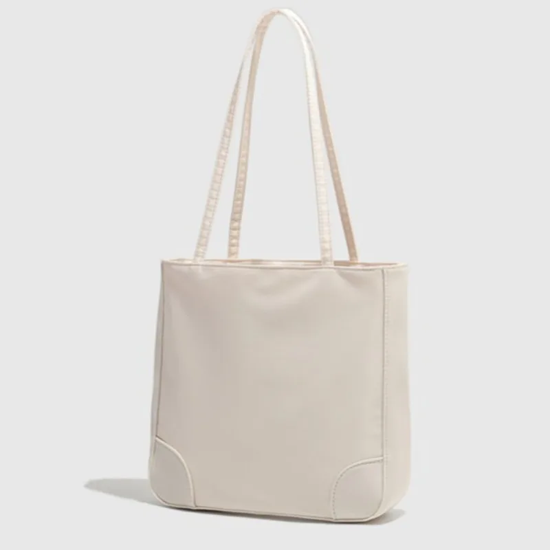 Lightweight Waterproof Oxford Cloth Shoulder Bag Double Layer Large Capacity Simple Student Commute Handbag