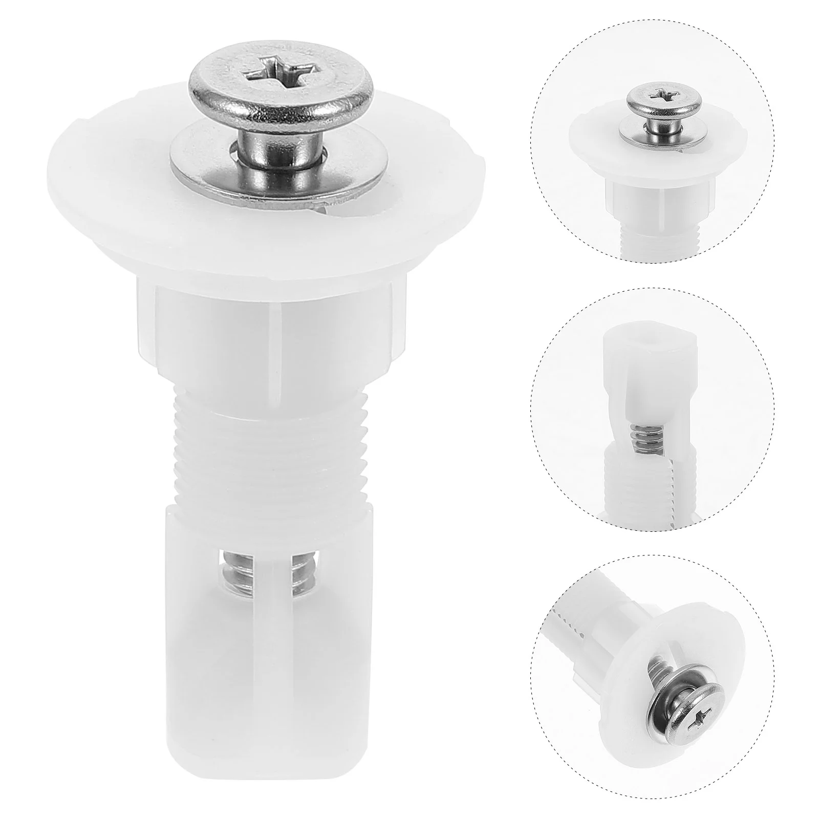 2 Pcs Toilet Seat Screw Lid Fixing Screws For Toilets Cover Expanding Nut Accessory White Fixed