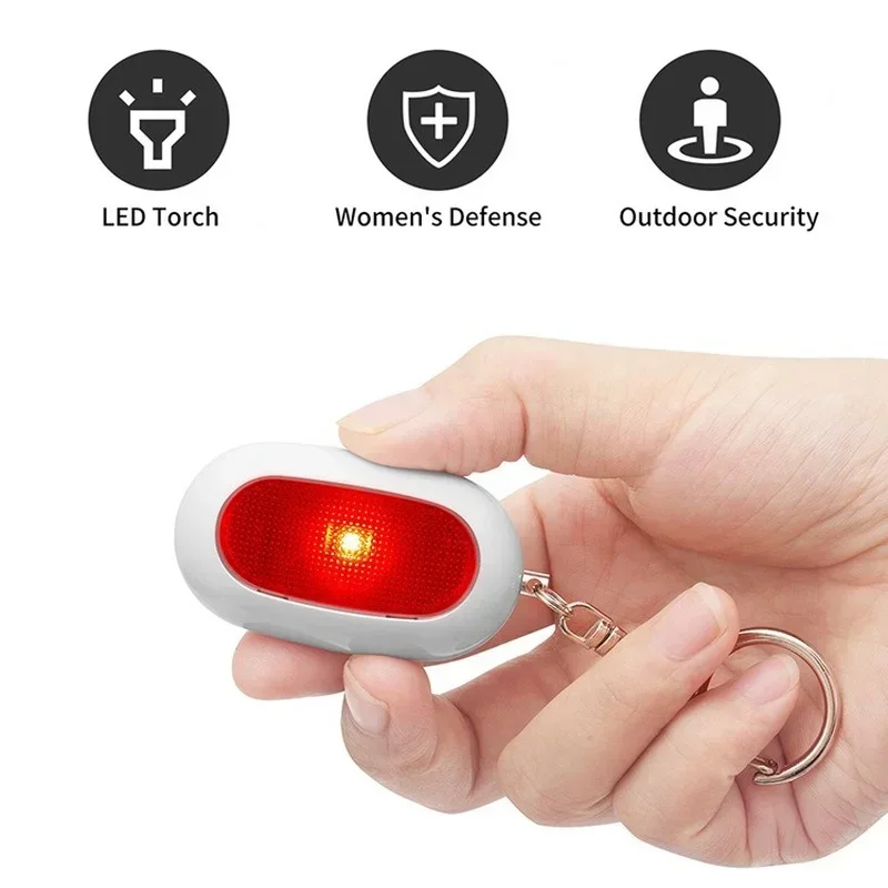Personal Security Alarm with LED Light Women Self Defense Siren Safety Alarm Keychain