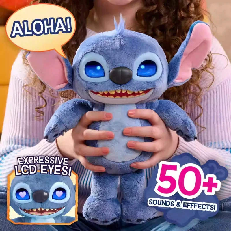 35 centimetri Lilo & Stitch Parlando Light-Up Peluche Elettrico Molti Moodi Carino Stitch Doll 50 Suoni E Effetti Lcd Occhi Regalo Dei Bambini