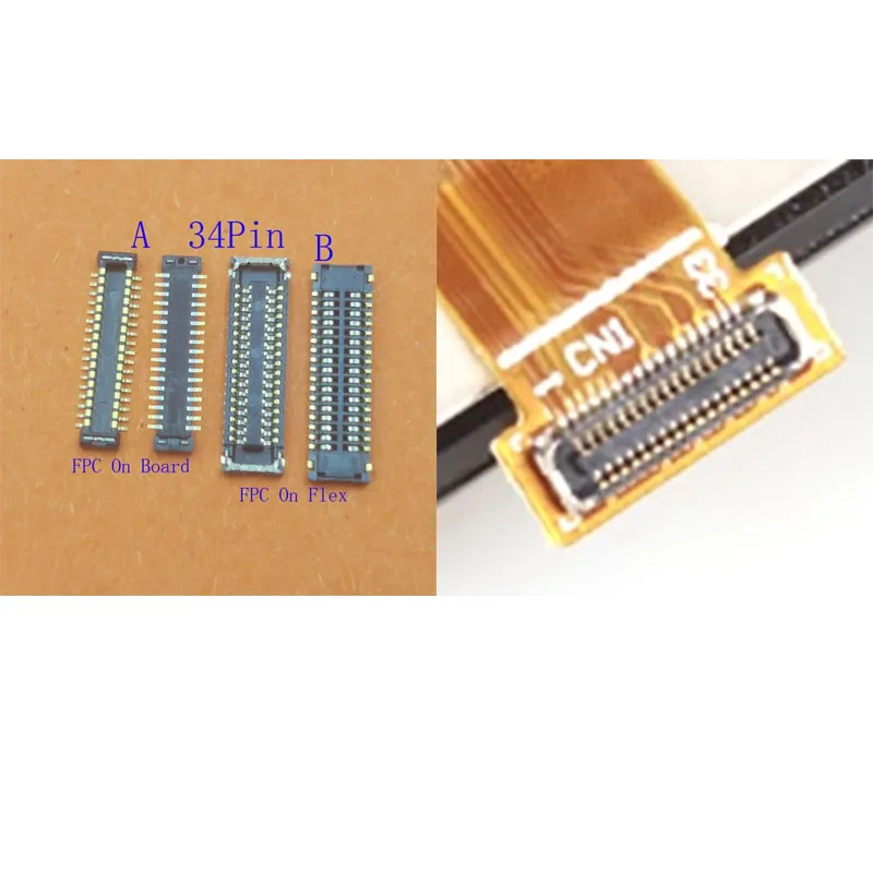 2-20Pcs Lcd Display Screen Plug FPC Connector For Samsung Galaxy G7102 SM-G531 G530 J2 Prime G532 G7106 G7109 G7105 G7108 34Pin