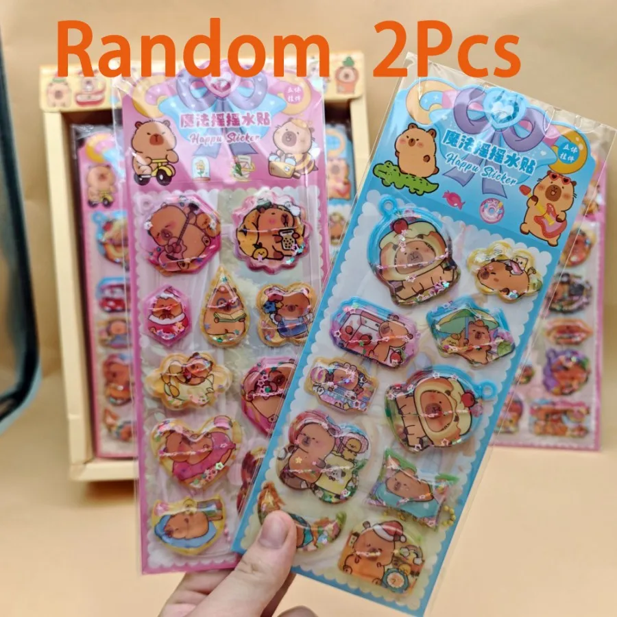 3D Hello Kitty Sticker Hangyodon Cinnamoroll Transparante Jelly Sticker Kristal Leuke Decoratieve Stickers Telefoonhoesjes Diy Speelgoed