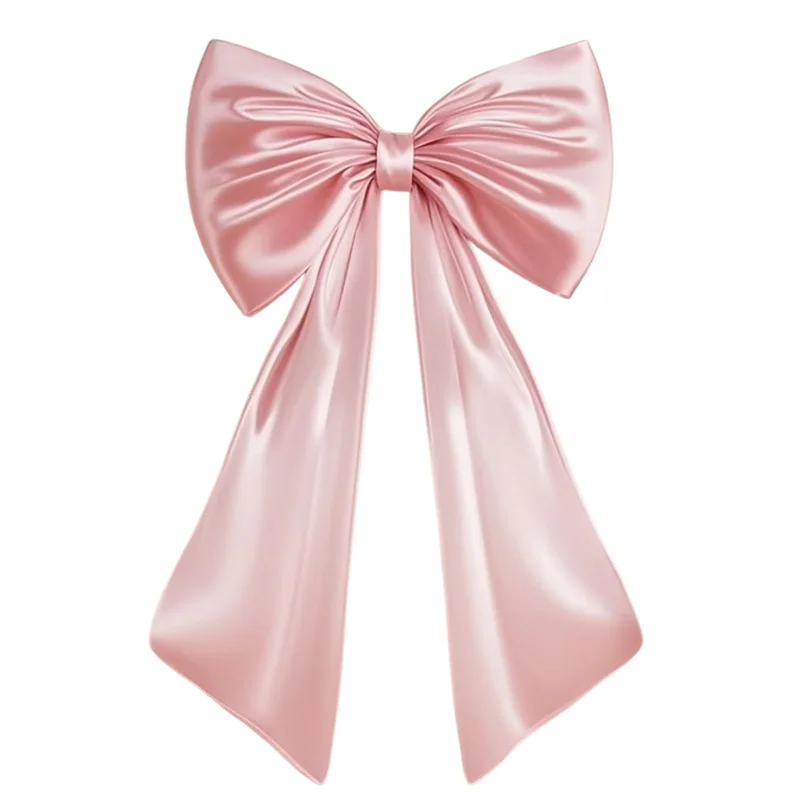 ABNO-Pinkbow ルーム装飾用の大きなピンクのリボン - サテンリボンネクタイ サイズ40X24、誕生日の壁の装飾用の巨大なパステルピンク