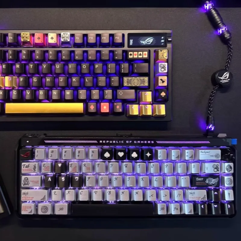 Hi UM Aluminum Alloy Keycaps HL Series Laser Engraving Special Edition Original Height Keycaps Custom Keycaps Simple Red Black
