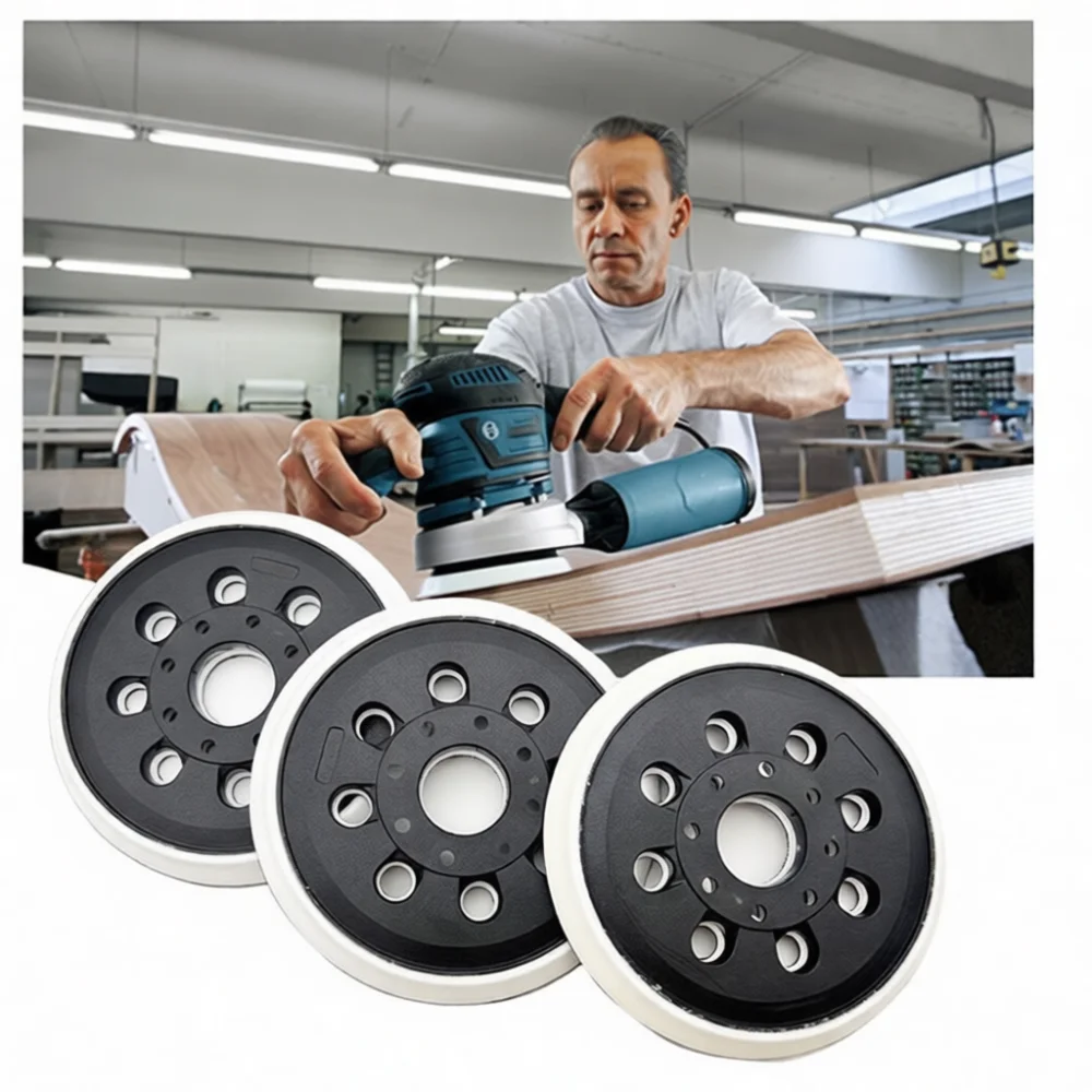 5 Inch 8 Hole Replacement Sander Pad For Bosch GEX125 1AE Backing Plate Orbital Grinding Disc Woodworking Polishing Tool Part view 3