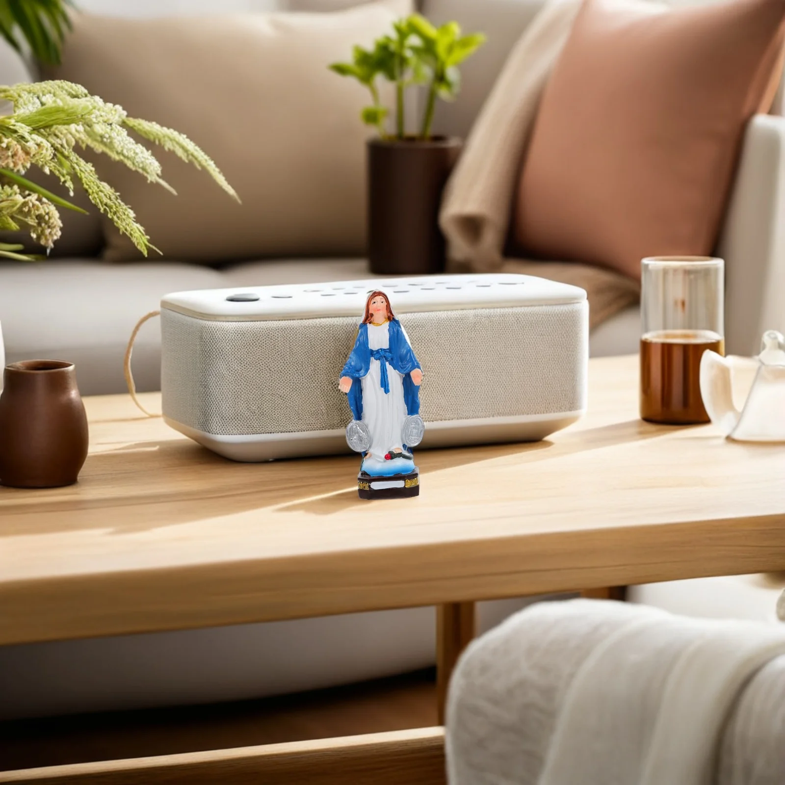 

Ornament Miniature Desktop Statue Religious Figure Statues Home Decor Blessed Mother Marian for Catholic Jesus